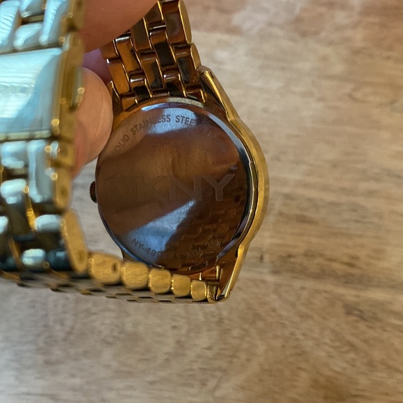 DKNY Gold Watch with mother of pearl face - Picture 3 of 5